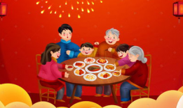 除夕的漫画,除夕漫画里的团圆时光